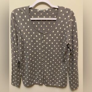 Gray Polka Dot Cardigan